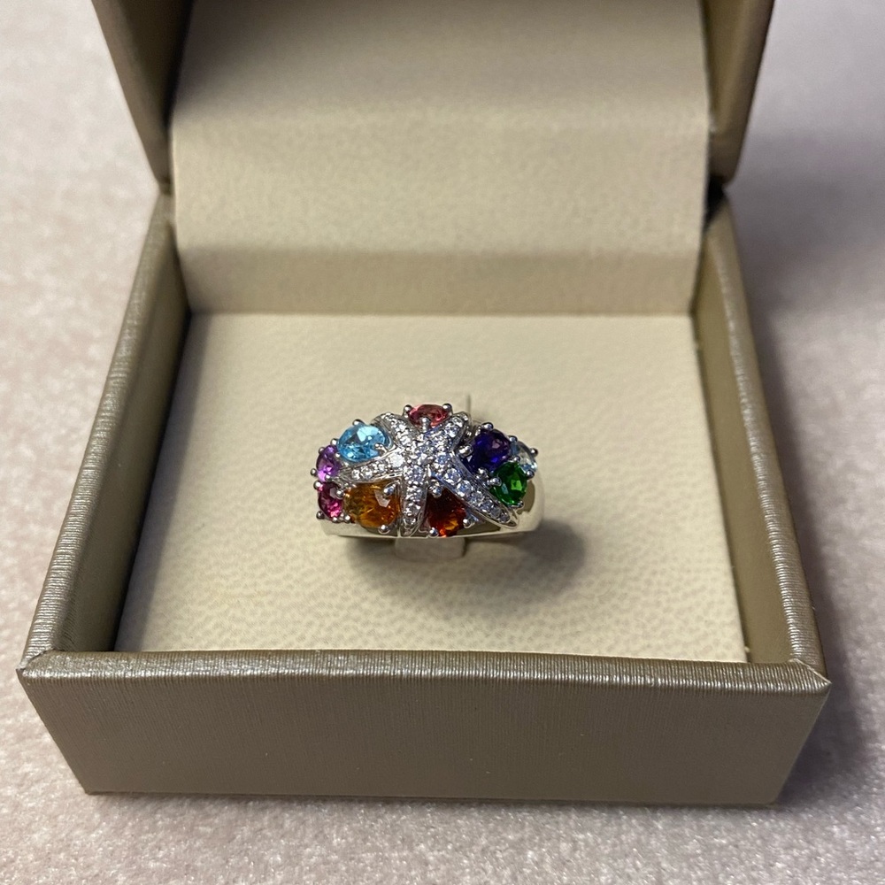Authentic ENZO Gemstone Ring themed “Ocean” 33pcs of gemstones